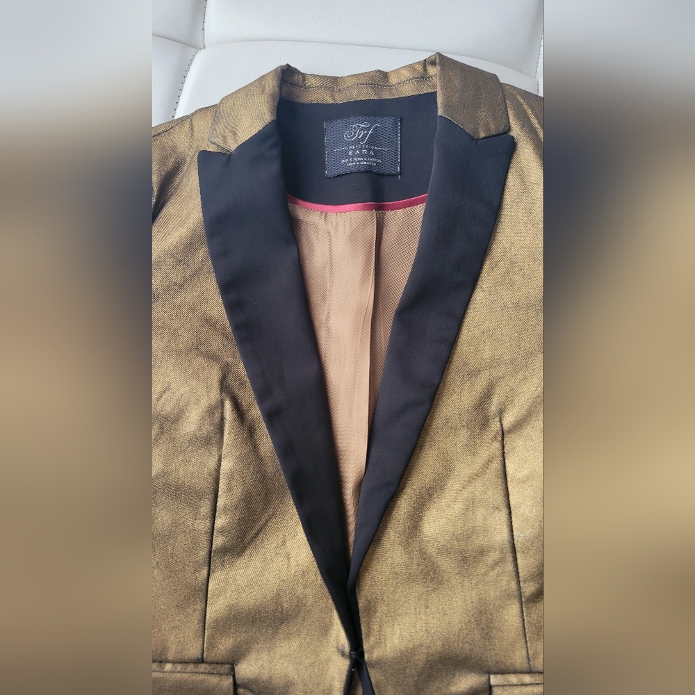 Zara Collection Gold & Black Blazer. - Picture 3 of 10